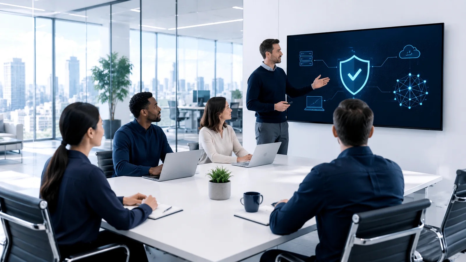 Security-Team bei einer gemeinsamen technischen Übung